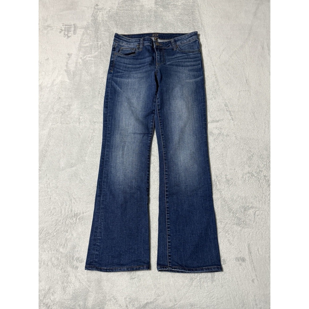 KUT Baby Bootcut Jeans Womens 6‎ Short Medium Wash Stretch Denim 28x28